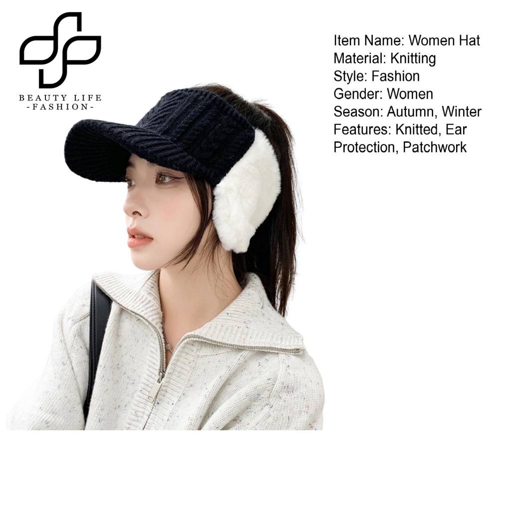 Mũ Lưỡi Trai Hở Chóp Chống Nắng Chống Gió Thời Trang Thu Đông Cho Nữ