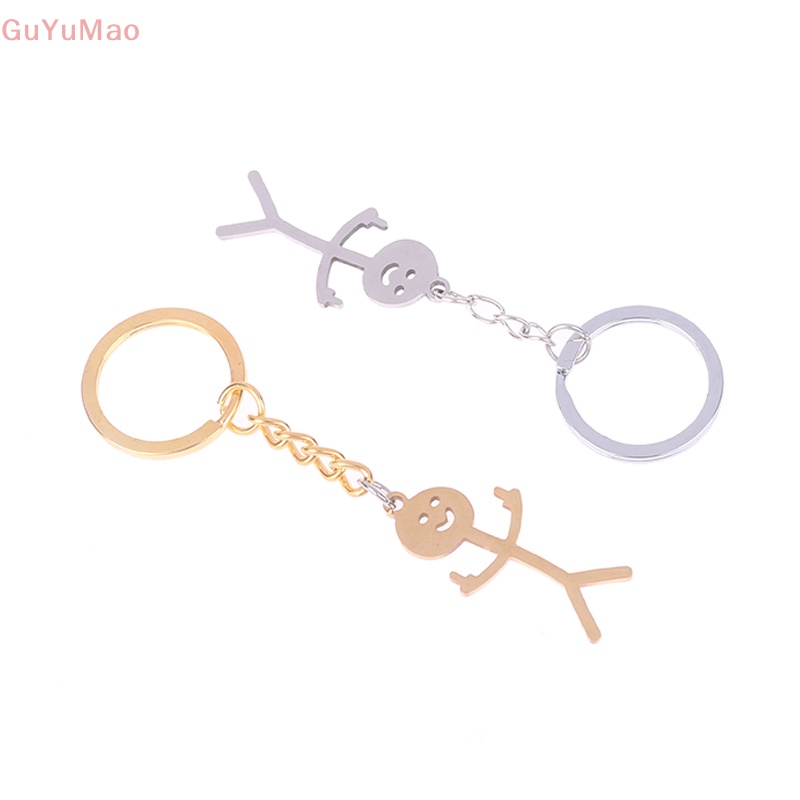 Móc Khóa Hình Người Nhỏ Bằng Thép Không Gỉ Vui Nhộn PRTA