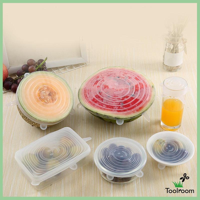 Set 6 Nắp Silicone Co Giãn Đậy Hộp Thực Phẩm