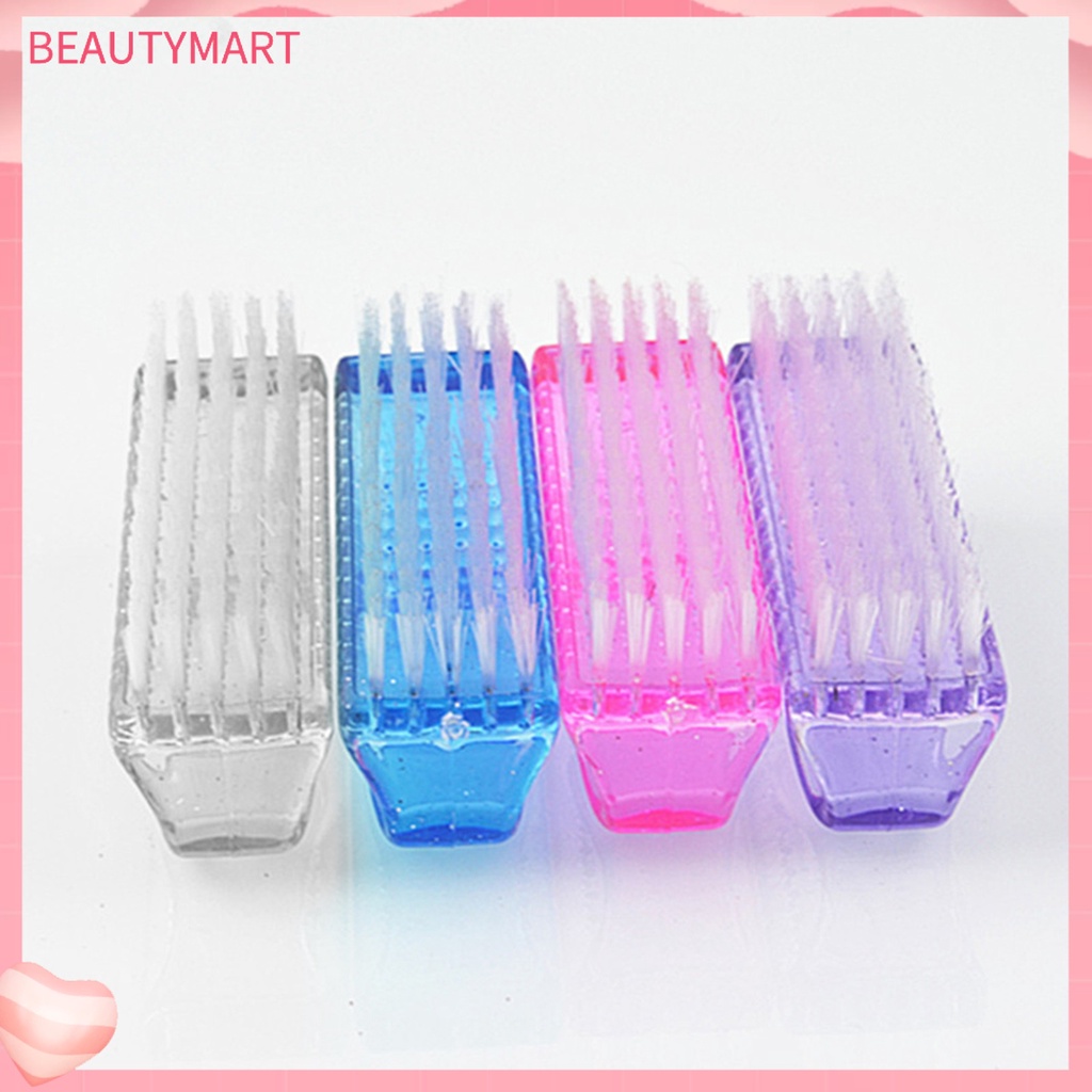 Bộ 4 Bàn Chải Vệ Sinh Móng Tay Cầm Nhựa Tiện Dụng