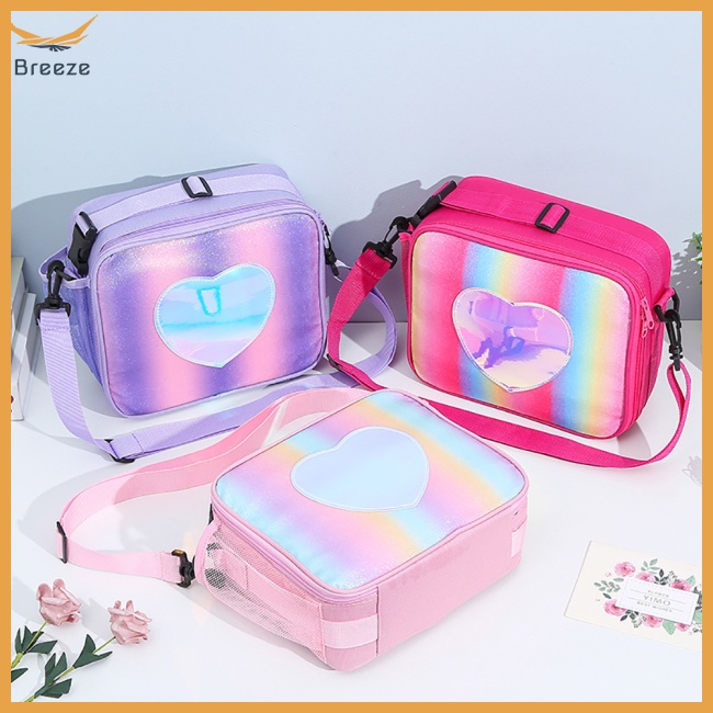 Túi Đựng Cơm Trưa Màu Sắc Cầu Vồng Đơn Giản