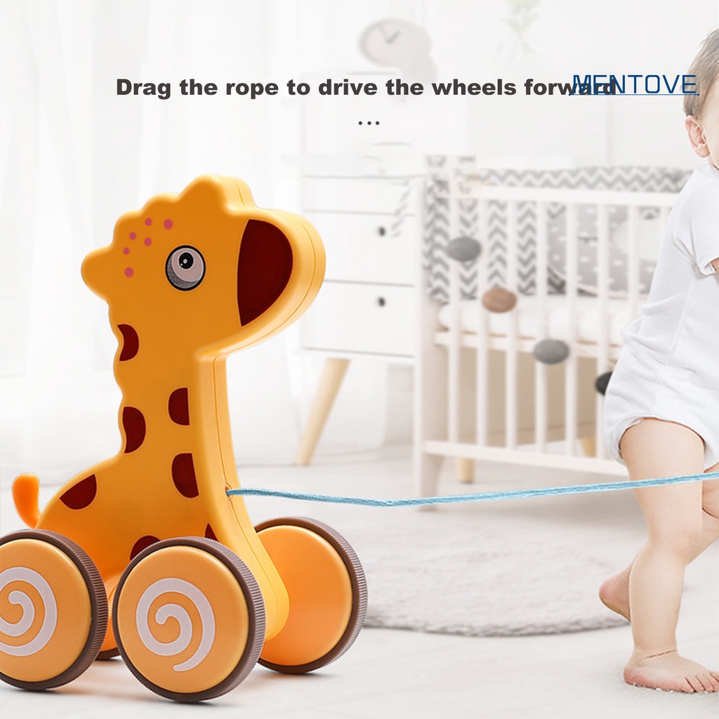 Đồ Chơi Xe Kéo Dây Thừng In Hoạt Hình Dễ Thương Cho Bé