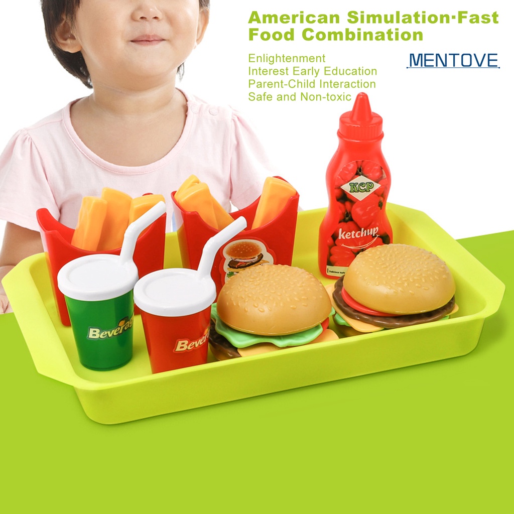 Set 8 Mô Hình Bánh Hamburger / Hamburger Trang Trí Nhà Búp Bê