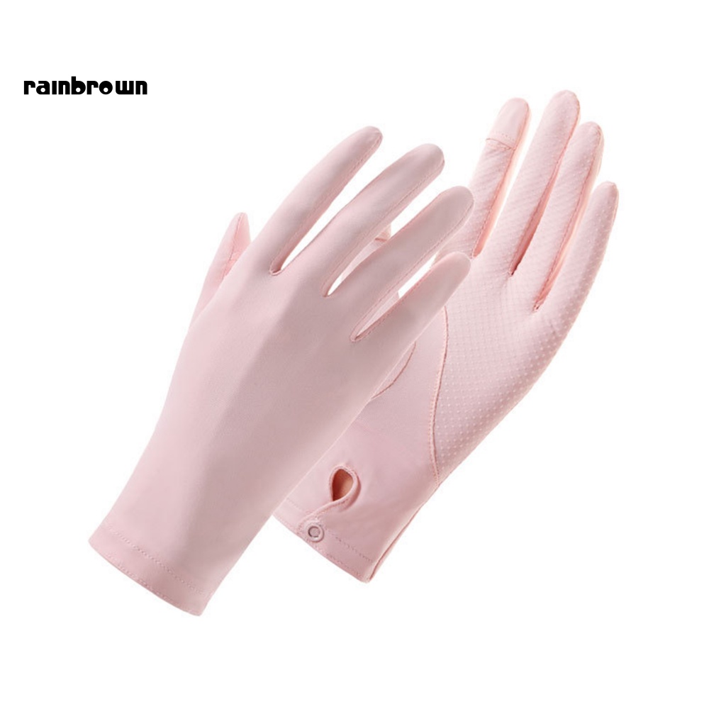 1 Đôi Găng Tay Silicone Chống Nắng Tia UV Phối Lưới Mỏng Thời Trang Mùa Hè Cho Nữ