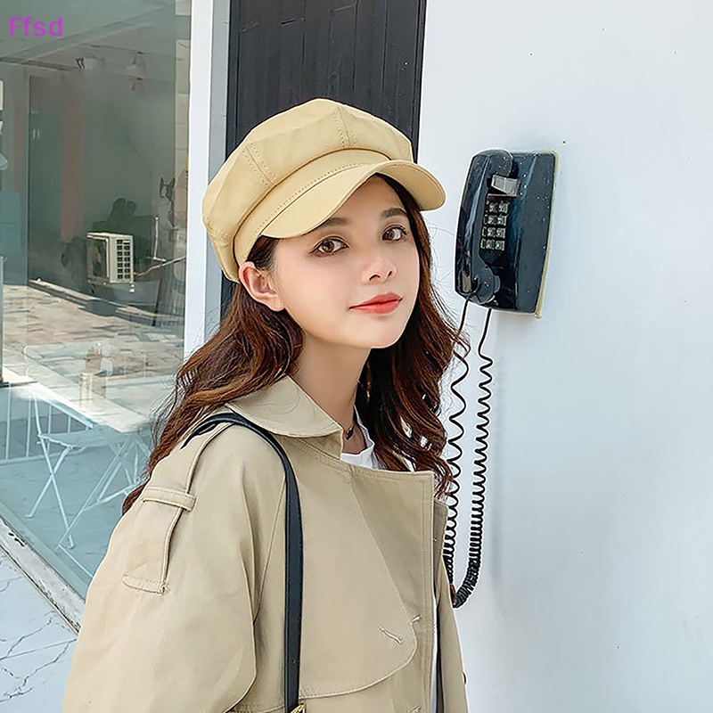 {Ffsd} Mũ Nồi Cotton Hình Bát Giác Phong Cách Họa Sĩ Anh Quốc Cổ Điển Thường Ngày Cho Nữ * Bán Chạy