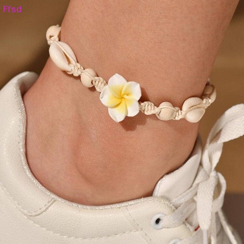 {Ffsd} Lắc Chân Bện Hoa Vỏ Sò Mùa Hè Đi Biển Cho Nữ Bán Chạy