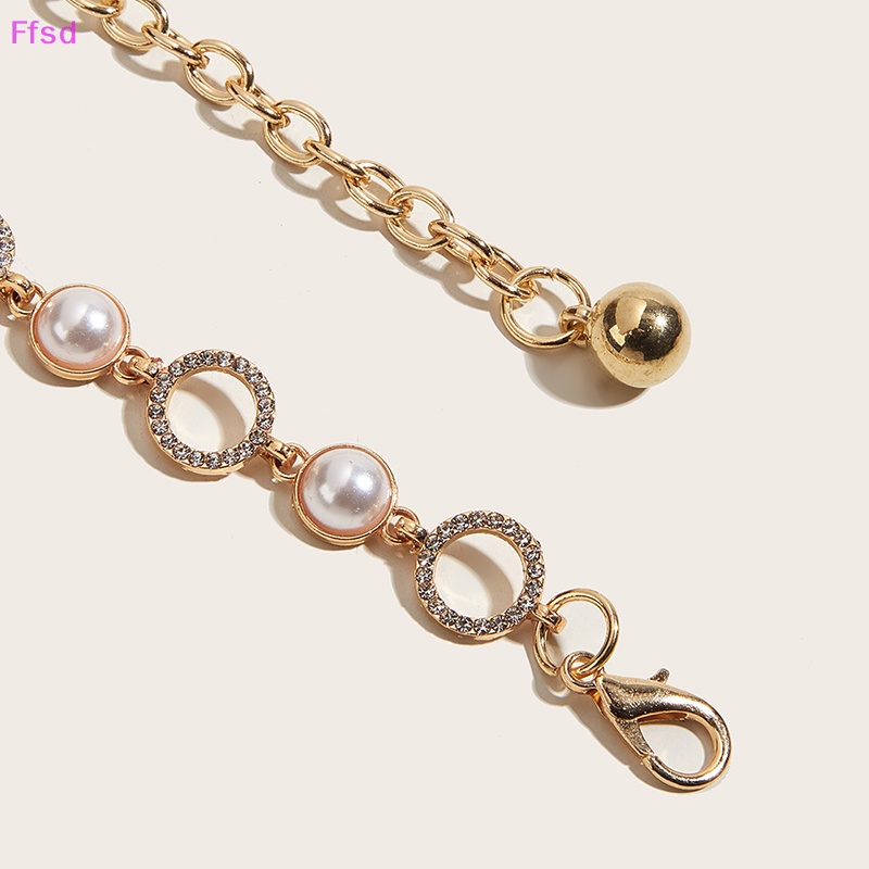 {Ffsd} Thắt Lưng Dây Xích Kim Loại Mỏng Đính Đá Trang Trí Đầm Sơ Mi Đa Năng Thời Trang Mới * Bán Chạy