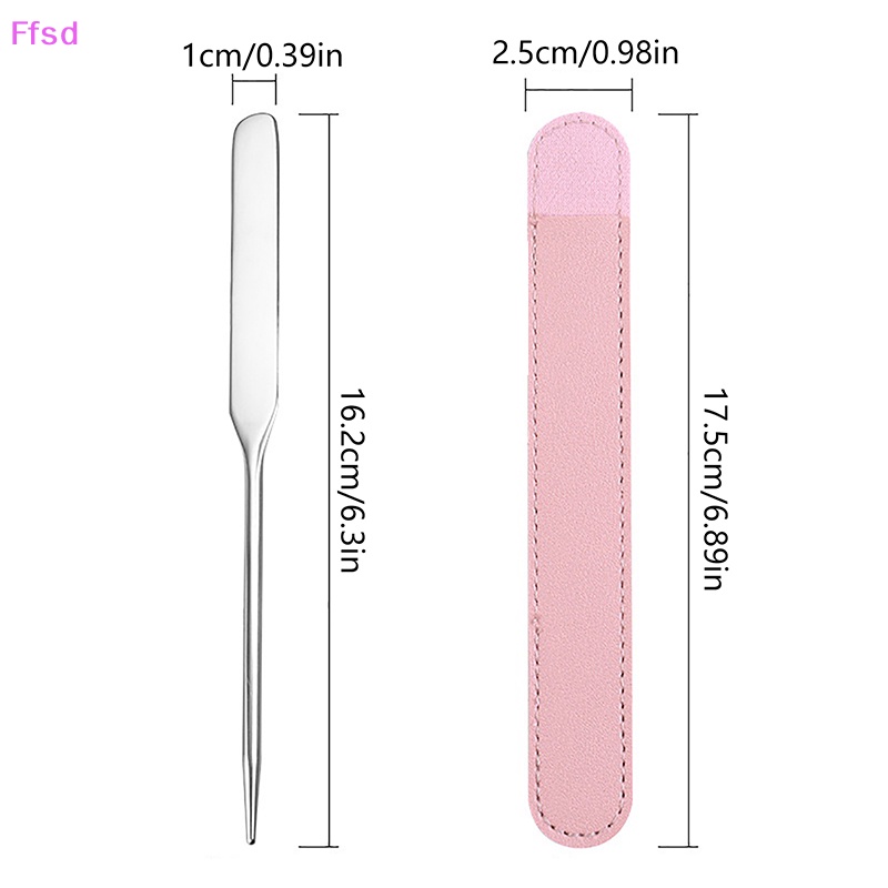 Thanh Trộn Kem Nền / Nước Hoa Hồng Hai Đầu Bằng Thép Không Gỉ Kèm Túi Đựng