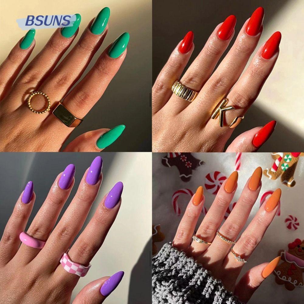 Bộ 24 Móng Tay Giả Che Phủ Toàn Diện Dạng Ấn DIY
