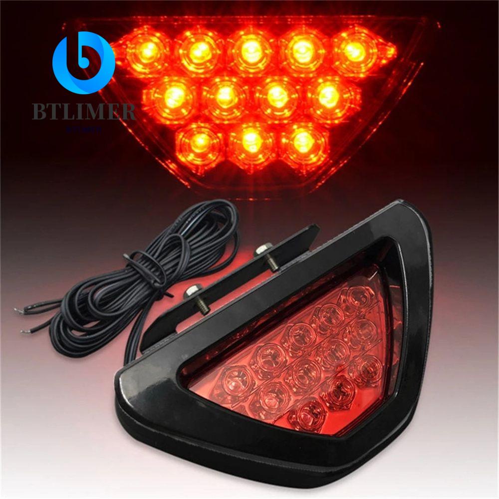 Đèn Led 12 Bóng Hình Tam Giác Gắn Đuôi Xe Mô Tô Báo Tín Hiệu Hãm Phanh