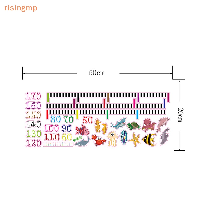 [risingmp] Đề Can Đo Chiều Cao Dán Tường Hình Động Vật Dưới Biển