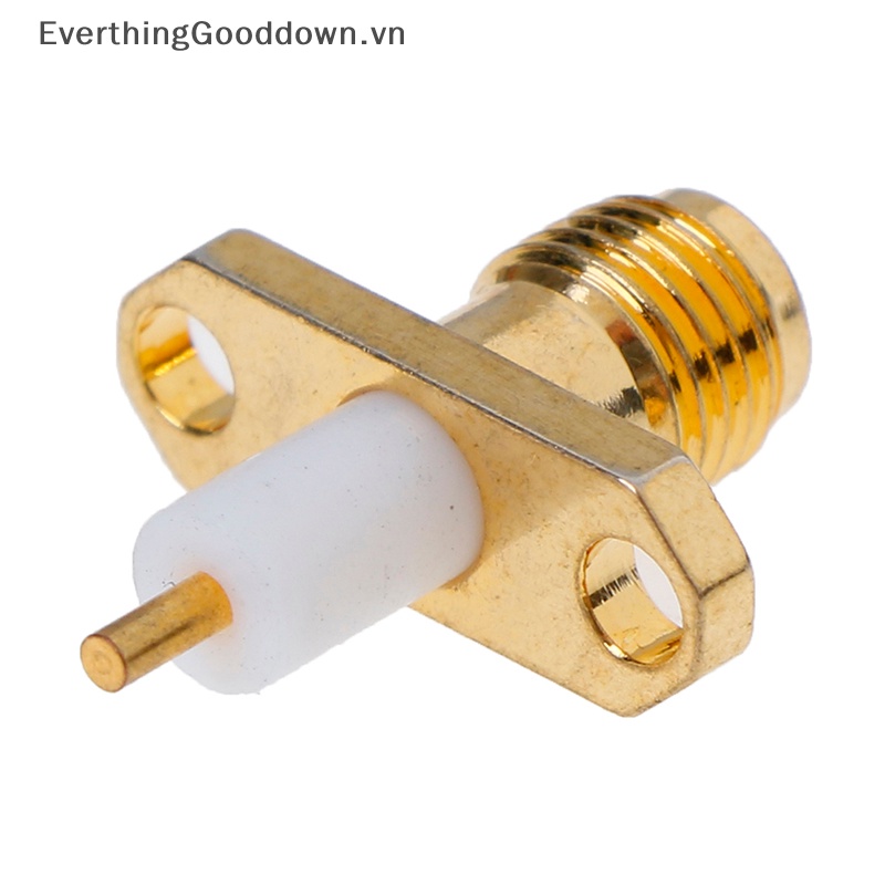 Everthinggooddown SMA Ổ Cắm Cái PTFE w / 2 Lỗ Kết Nối RF