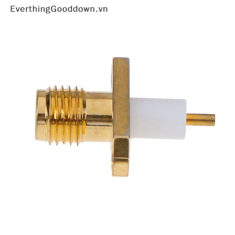 Everthinggooddown SMA Ổ Cắm Cái PTFE w / 2 Lỗ Kết Nối RF