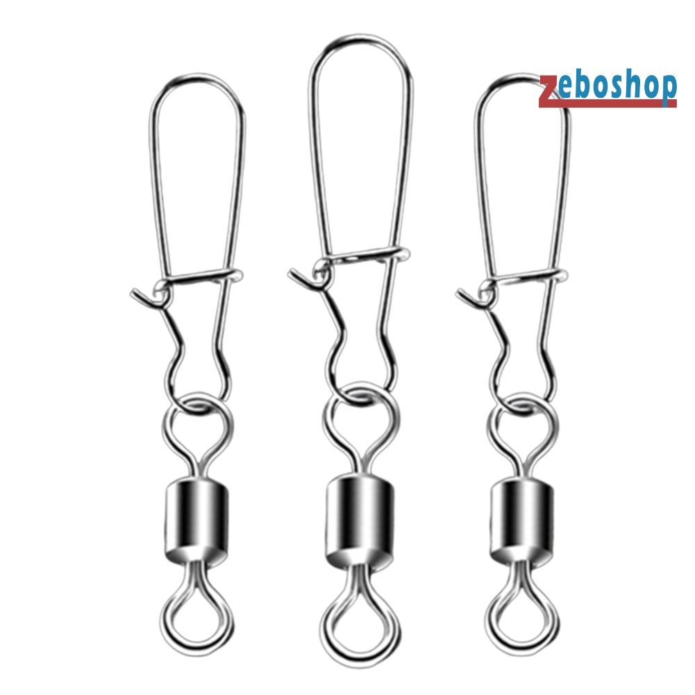 Zeboshop 50 Móc Nối Câu Cá Bằng Thép Không Gỉ