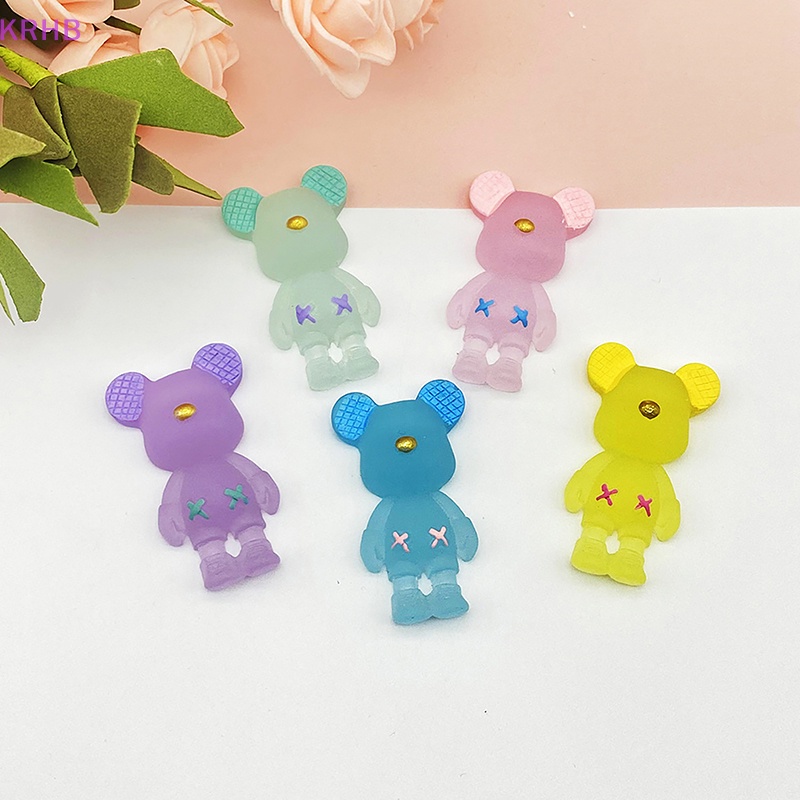 Kẹp Tóc Hình Gấu Bằng Resin Phát Sáng DIY Mới