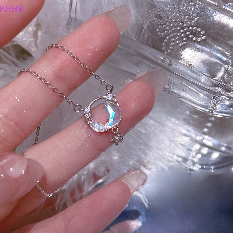 Vòng cổ Mặt Hình Mặt Trăng Màu Bạc Thời Trang Dành Cho Nữ Mới