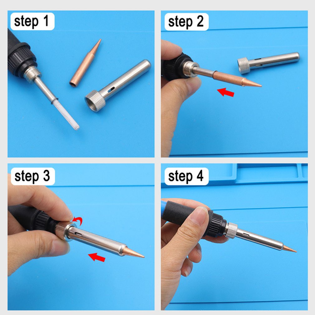 =Christmas=5pcs/set Soldering Iron Tips Pure Copper 900M-T Tip Lead-free Solder Tips