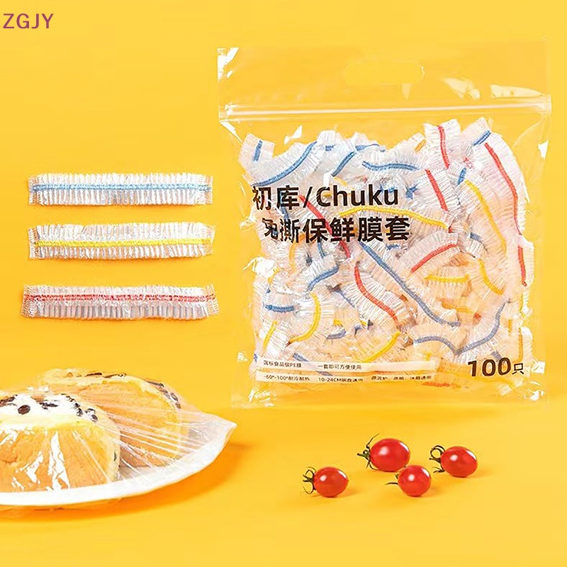 Set 100 Túi Nhựa Bọc Thực Phẩm Dùng Một Lần Nhiều Màu Sắc Mới