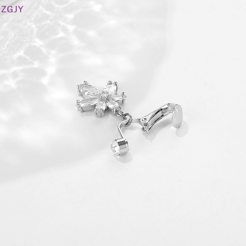 Khuyên Rốn Bằng Thép Không Gỉ Đính Đá Zircon Kiểu Dáng Gợi Cảm Thời Trang Cho Nữ Mới