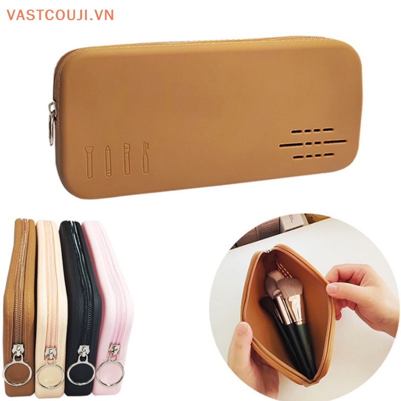 Túi Đựng Cọ Trang Điểm Bằng Silicon Hình Vuông Thiết Kế Đơn Giản Thời Trang