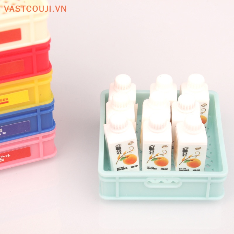 Mô Hình Giỏ Vuông Đựng Thức Ăn / Nước Uống Trang Trí Nhà Búp Bê