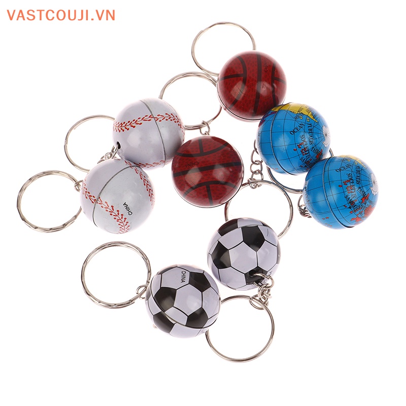 Móc Khóa Hình Quả Bóng Đá 3D Bằng Sắt Phong Cách VASTJI