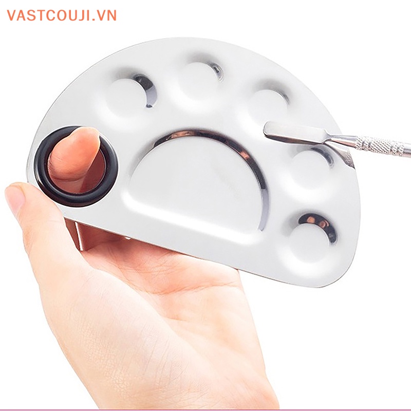 Bộ Bảng Trộn Màu Trang Điểm Móng Tay Bằng Thép Không Gỉ VASTJI