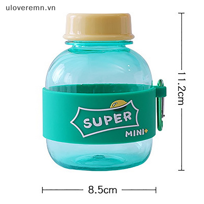 Bình Nước Trong Suốt Dung Tích 350ML Kèm Móc Khóa Tiện Lợi