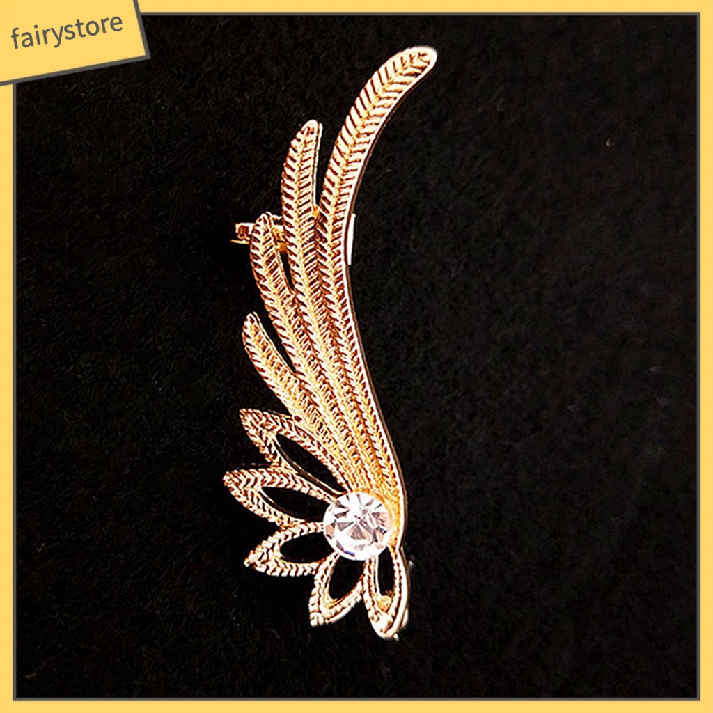 1 Khuyên Kẹp Vành Tai Hình Đôi Cánh Phong Cách Vintage