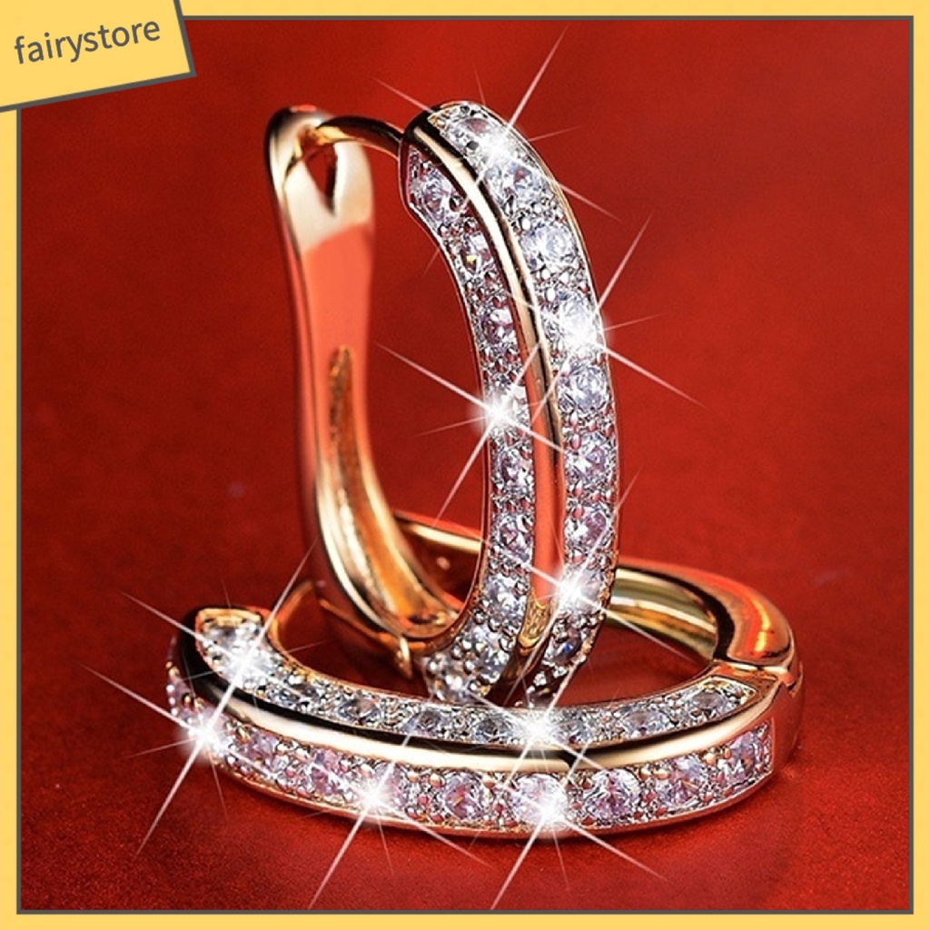 1 Đôi Bông Tai Hình Dainty Tròn Quyến Rũ Dành Cho Nữ