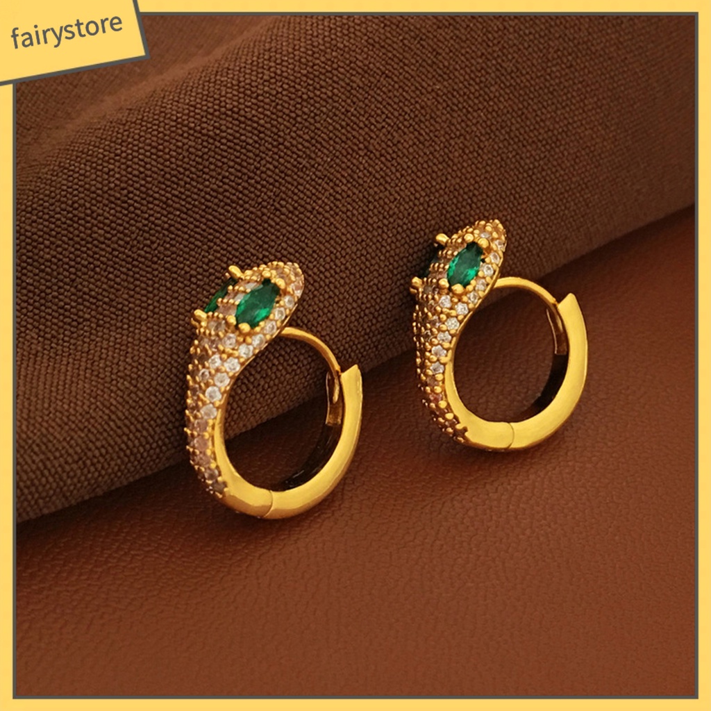 1 Đôi Bông Tai Kim Loại Lấp Lánh Chống Oxy Hóa Màu Sắc Đơn Giản Dành Cho Nữ