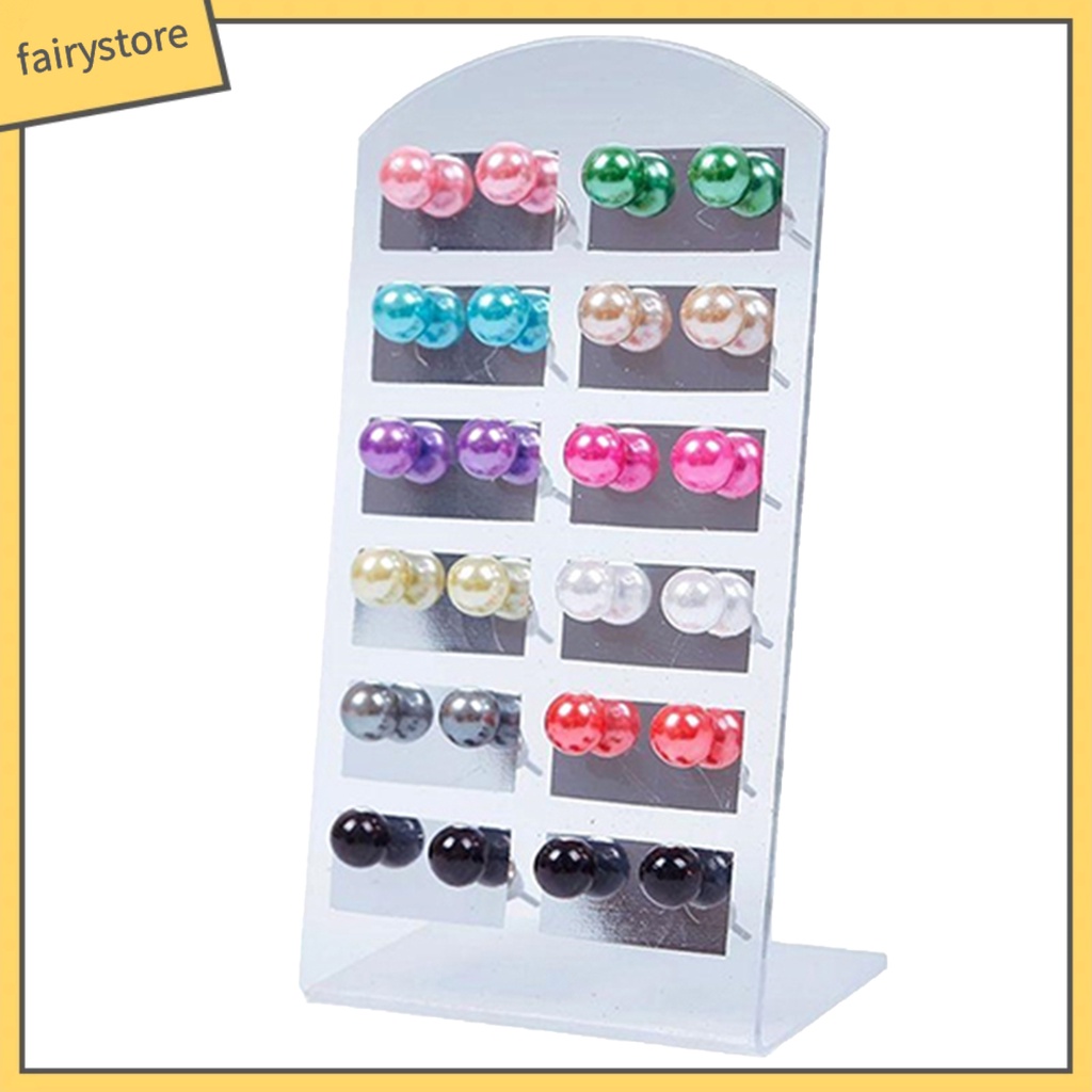 Set 12 Đôi Bông Tai Ngọc Trai Giả Thời Trang Cho Nữ