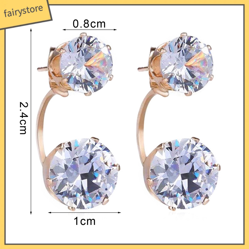 Bông Tai Hình Giọt Nước Đính Đá Bằng Hợp Kim Thời Trang Dành Cho Nữ