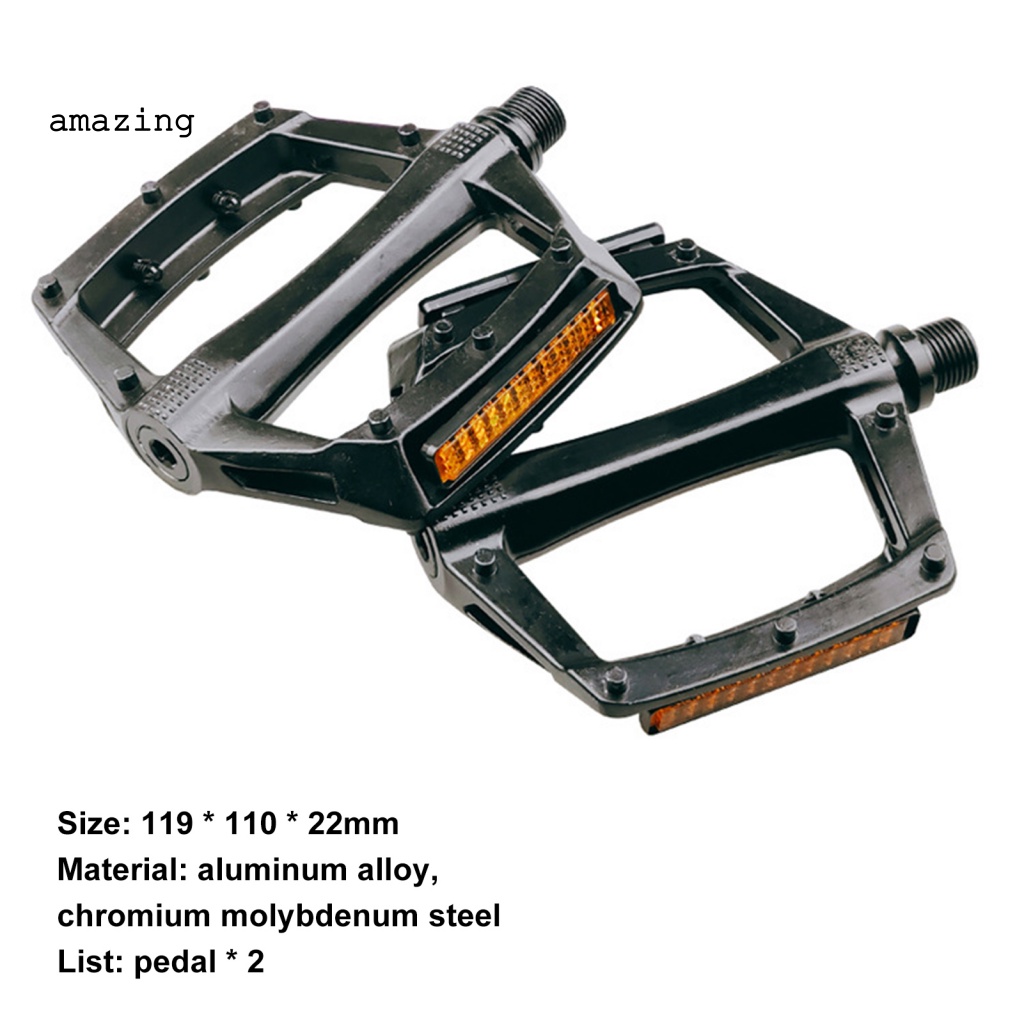 Bộ 2 Bàn Đạp Xe Đạp Hình Tam Giác Bằng Hợp Kim Nhôm Có Phản Quang