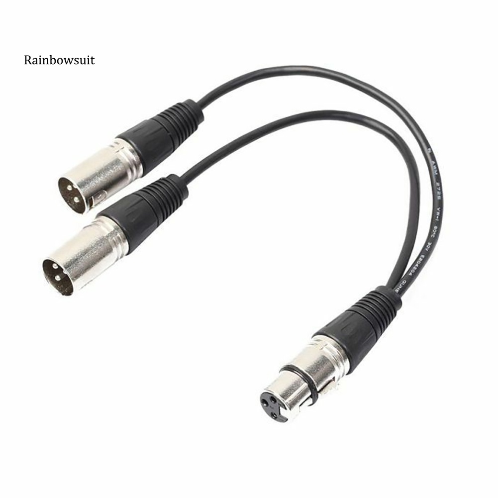 Cáp Chia Chữ Y Doojiey 0.3 / 0.5 / 1m 3Pin XLR Female Sang 2XLR Male