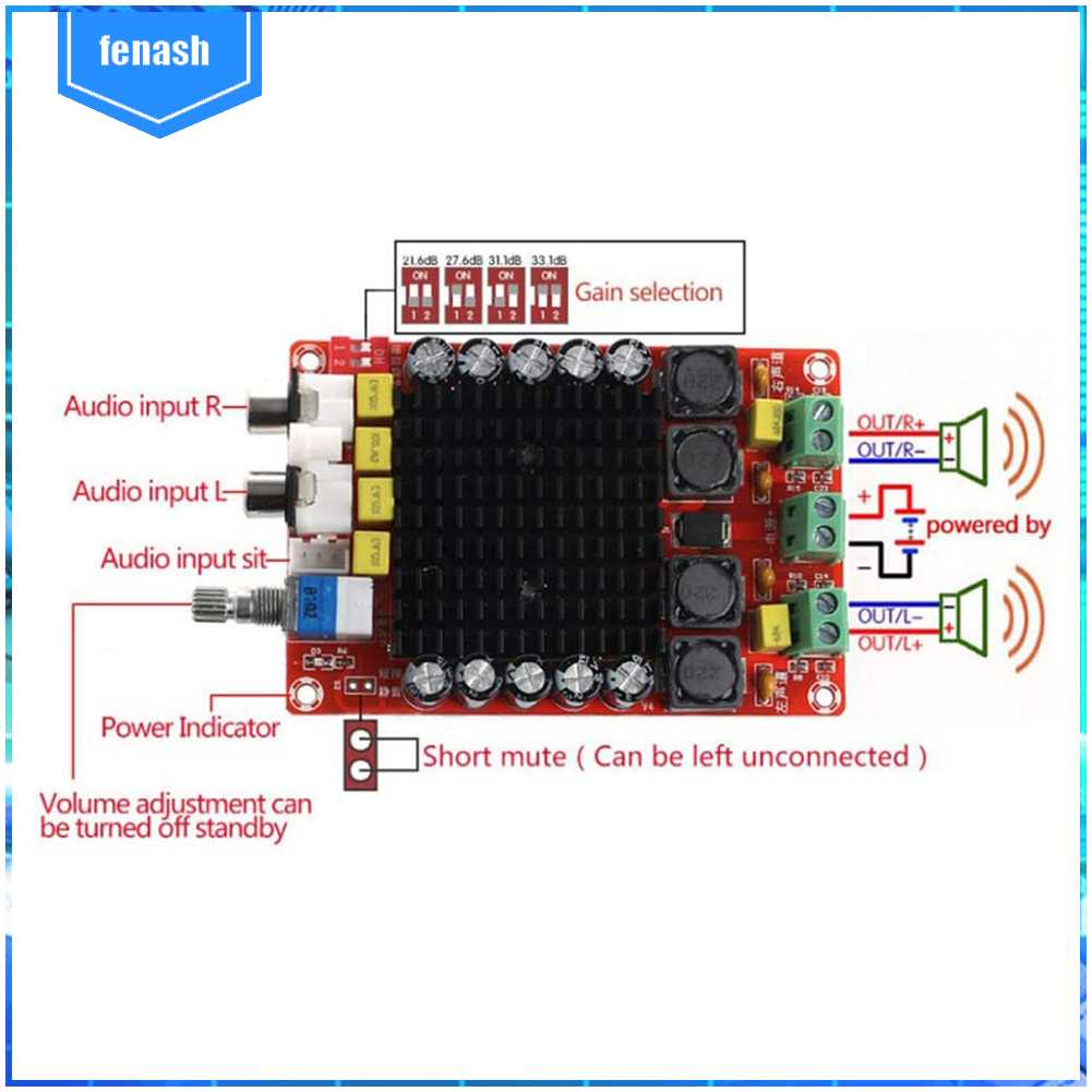 Bảng Mạch Khuếch Đại Âm Thanh TDA7498 DC14-34V XH-M510 Chuyên Dụng