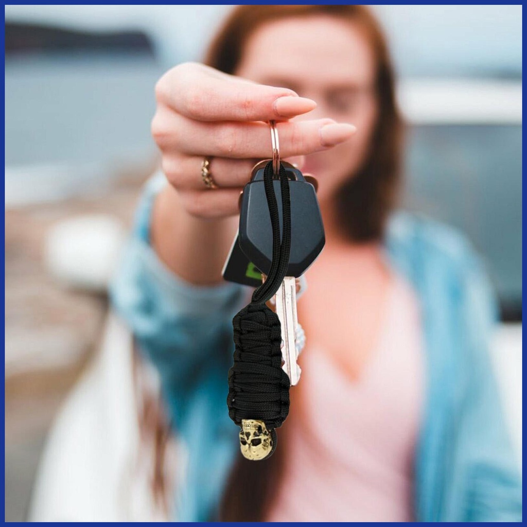 Móc Khóa Hình Đầu Lâu Bằng Kim Loại Phong Cách Retro