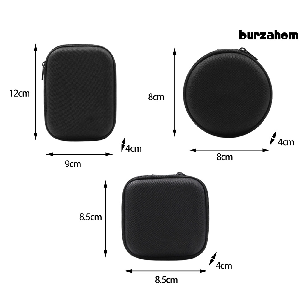 Túi Lưới Tròn / Vuông / Chữ Nhật Mini Bằng EVA Cứng Đựng Dây Cáp Tai Nghe