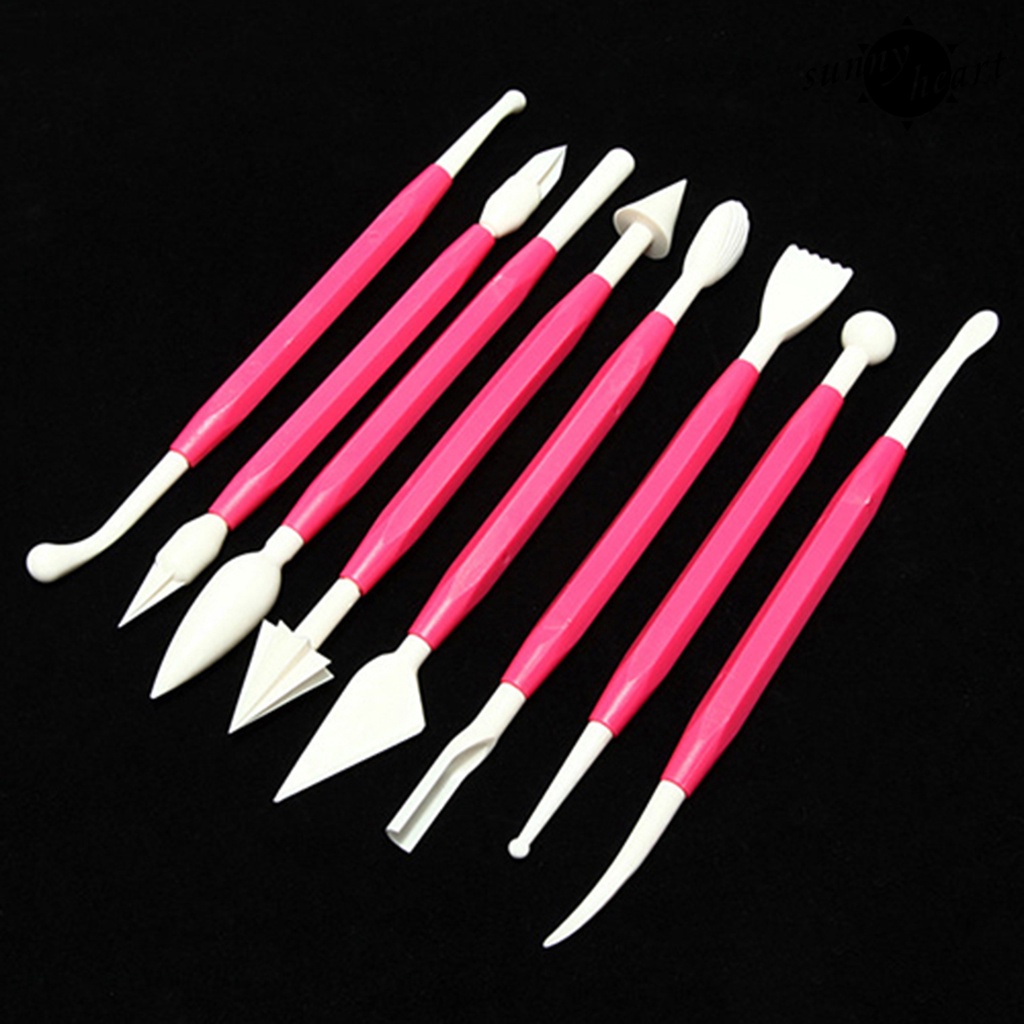 Set 8 Dụng Cụ Tạo Hình Kẹo Hai Đầu Bằng Nhựa Dễ Sử Dụng