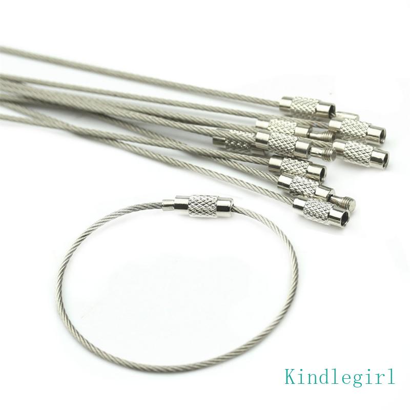 Set 10 Dây Móc Chìa Khóa Bằng Thép Không Gỉ Chất Lượng Cao