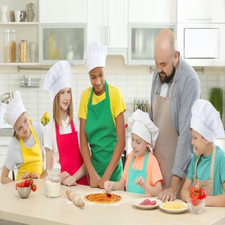 Mũ Đầu Bếp Co Giãn Màu Trắng Cho Bé
