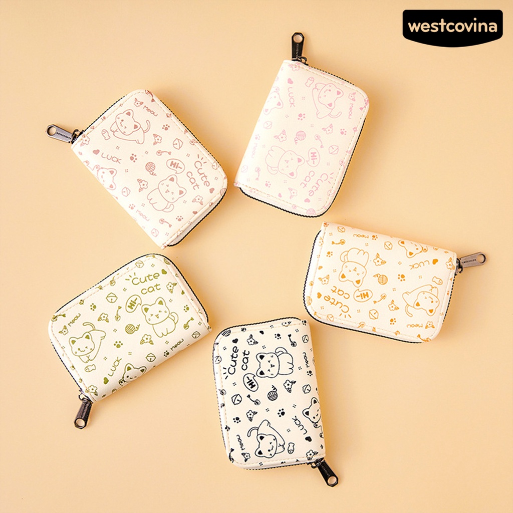 [WSTN]✎Ví Đựng Thẻ Đa Năng Sức Chứa Lớn Có Khóa Kéo Có Thể Tái Sử Dụng