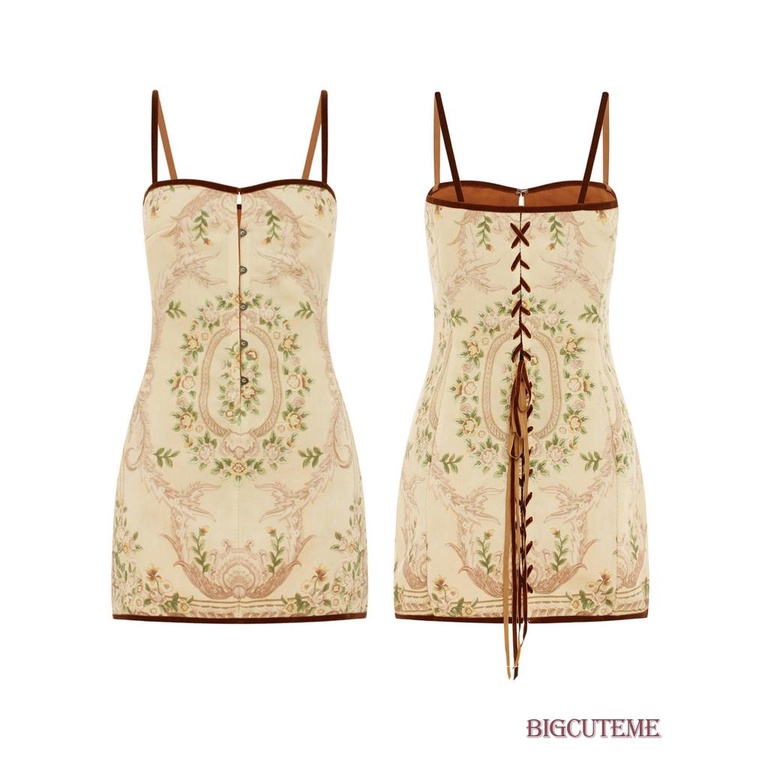 Đầm Ngắn Không Tay In Hoa Phong Cách Retro Thời Trang Mùa Hè Dành Cho Nữ