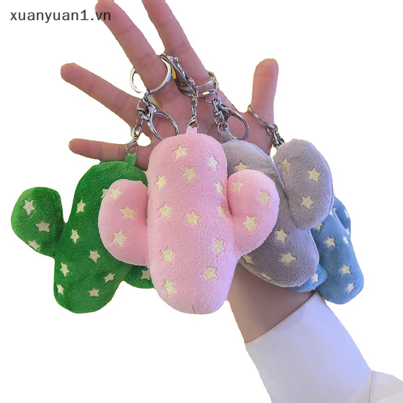 1 Móc Khóa Hình Cây Xương Rồng Nhồi Bông Đáng Yêu 12cm