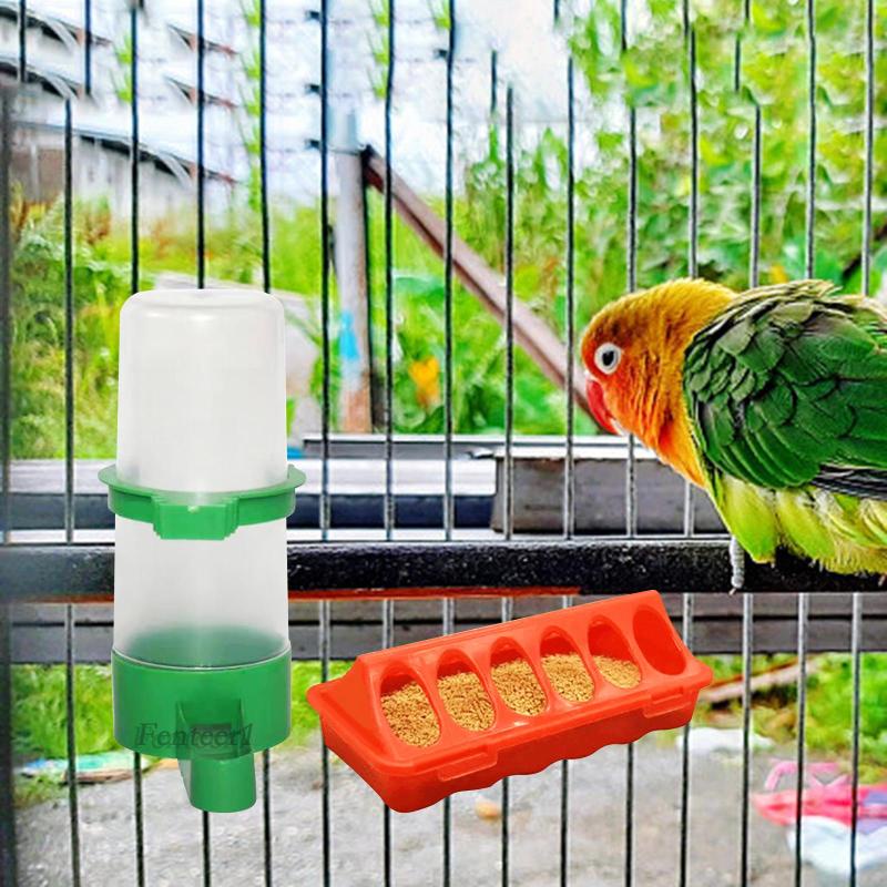[Fenteer1] Bộ Dụng Cụ Đựng Thức Ăn Nước Uống Treo Lồng Cho Thỏ Động Vật Nhỏ