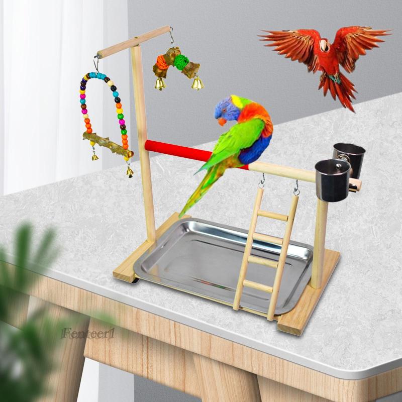 Giá Đỡ Đứng Bằng Gỗ Tiện Dụng Cho Vẹt / Macaws 1