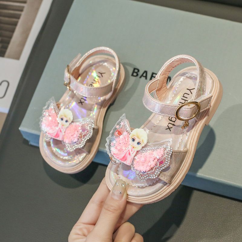 Xăng đan Công Chúa Bằng Da Đế Chống Trượt Dễ Thương Dành Cho Bé Gái