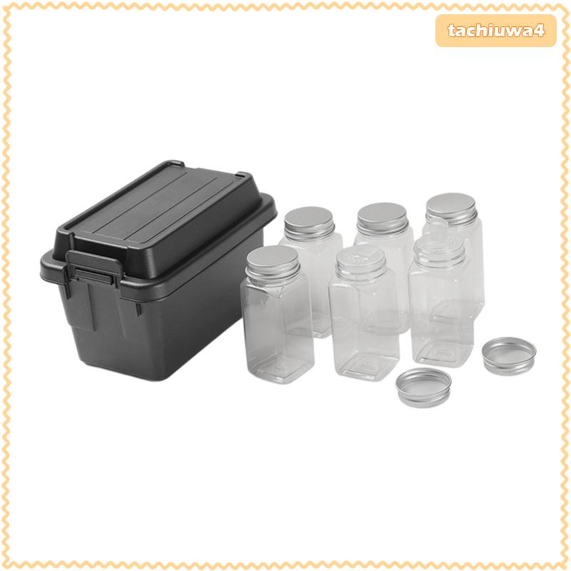Bộ 6 Hũ Đựng Gia Vị Mini Tiện Dụng Cho Du Lịch / Cắm Trại