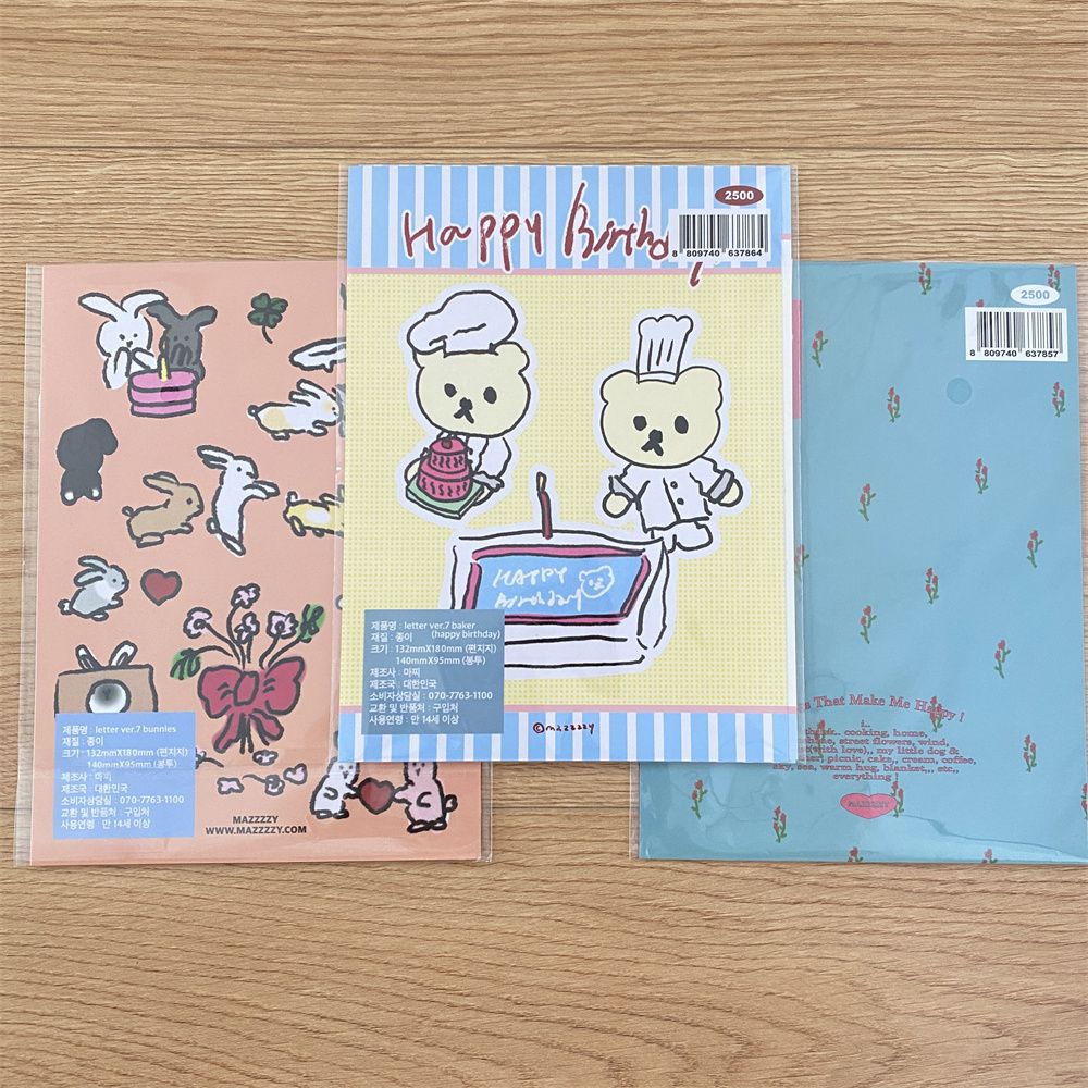 Bộ Nhãn Dán Hình Gấu / Thỏ Dễ Thương Lãng Mạn Dùng Trang Trí