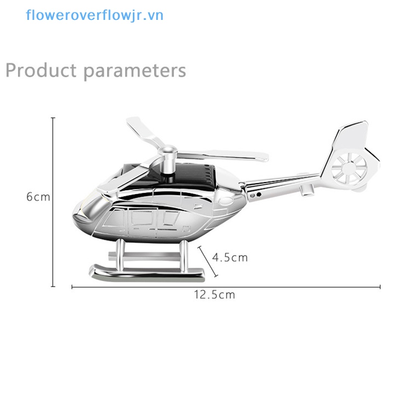 Máy Khuếch Tán Tinh Dầu Mini Hình Trực Thăng Trang Trí Xe Hơi Dùng Năng Lượng Mặt Trời